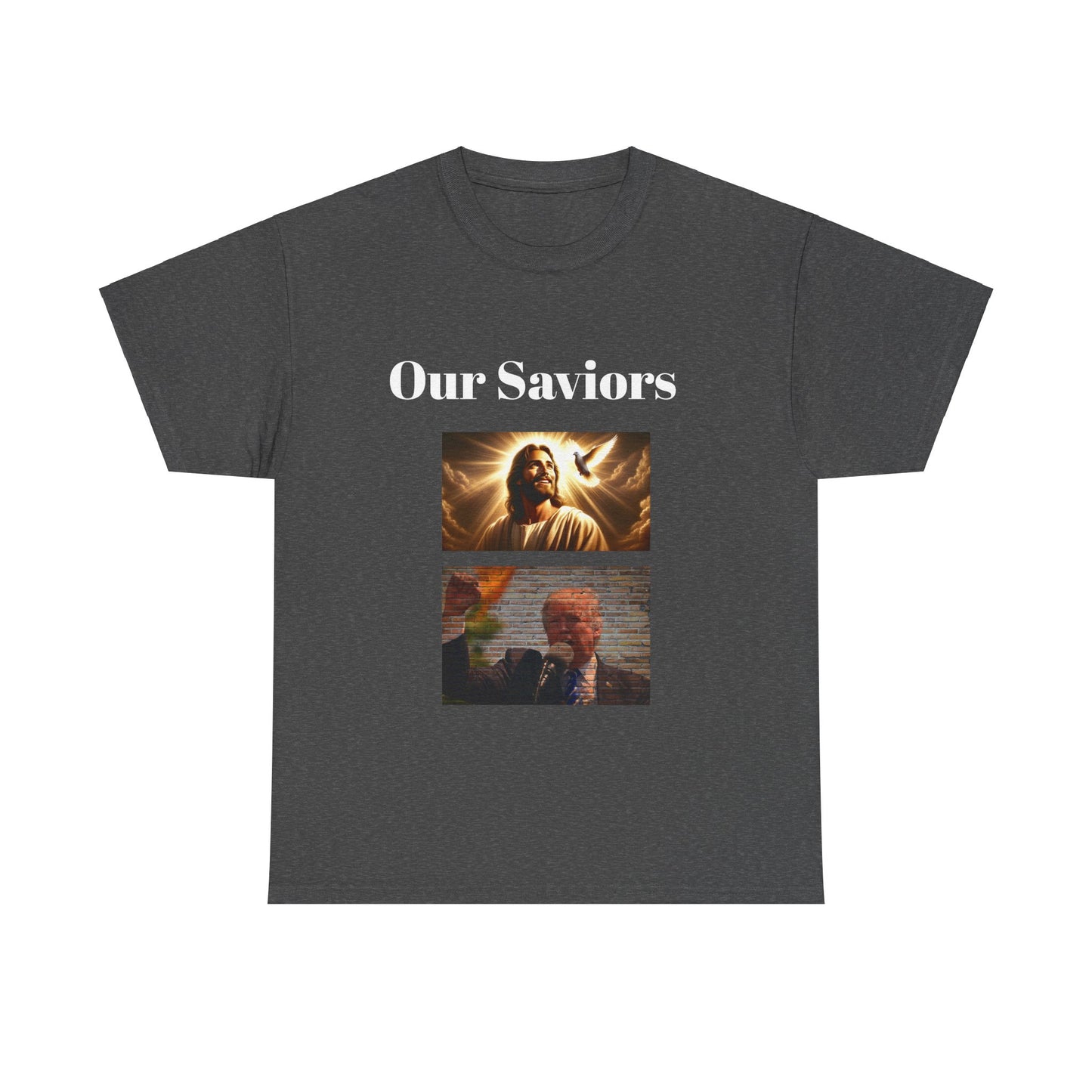 Our Saviors Jesus & Trump BLESSED unisex heavy cotton tee