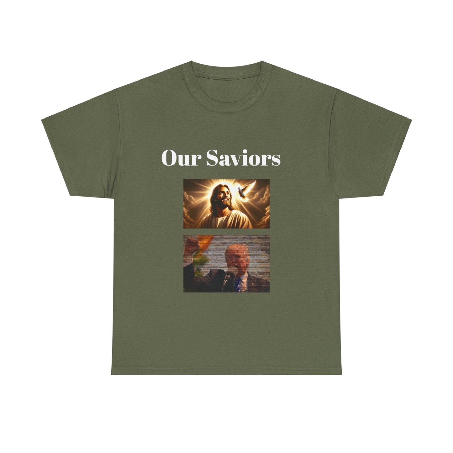 Our Saviors Jesus & Trump BLESSED unisex heavy cotton tee