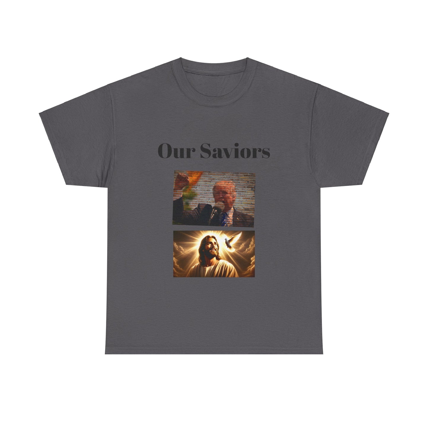 Our Saviors Jesus and Trump BLESSED unisex heavy cotton tee