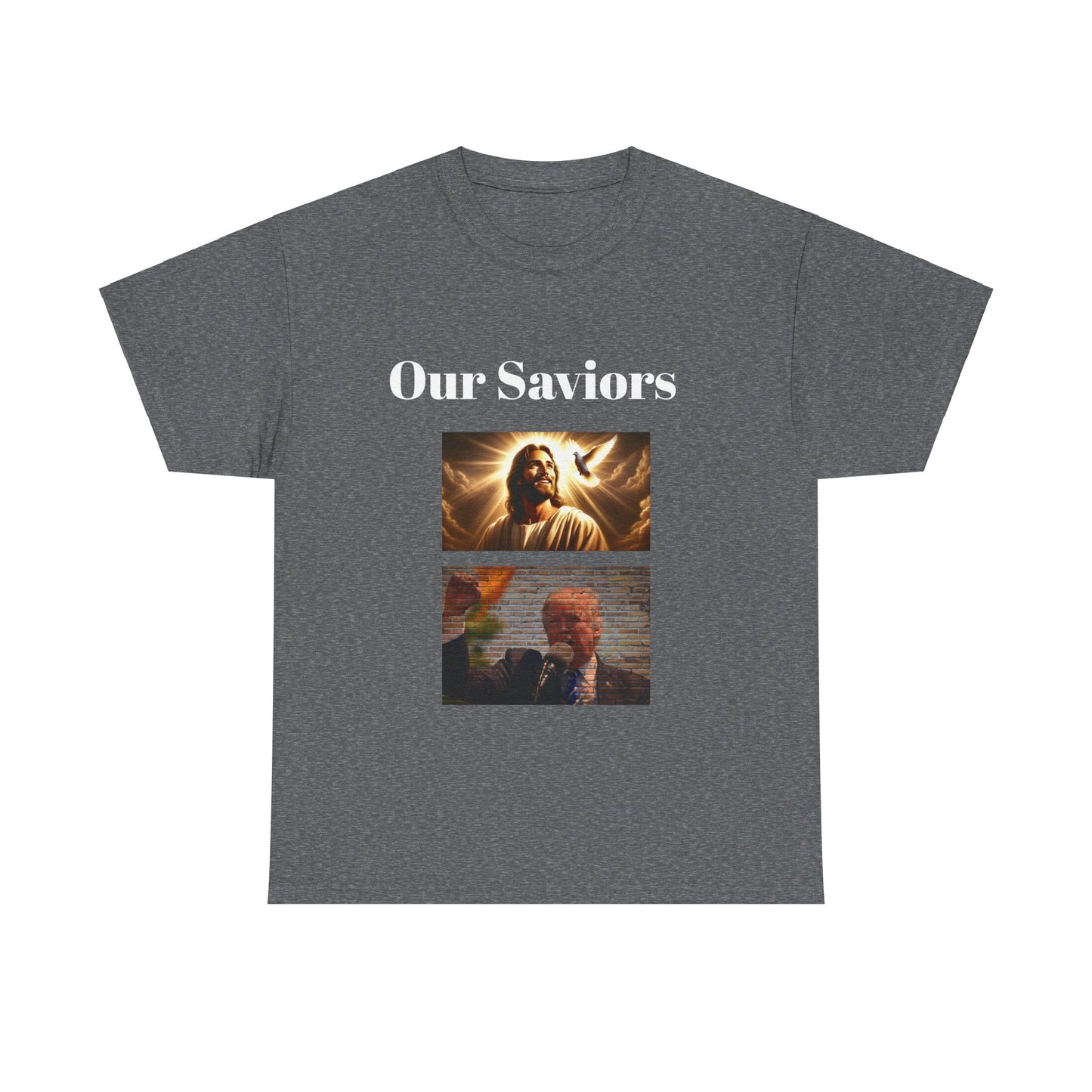 Our Saviors Jesus & Trump BLESSED unisex heavy cotton tee