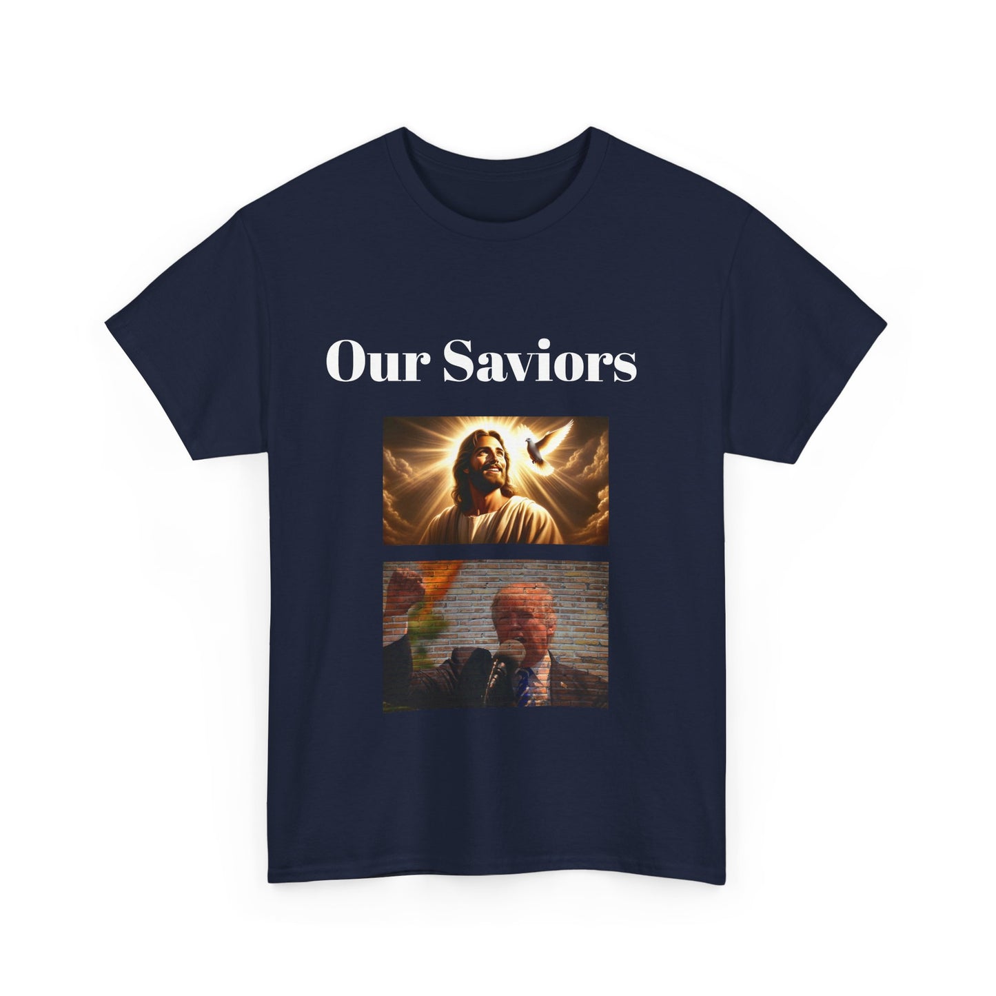 Our Saviors Jesus & Trump BLESSED unisex heavy cotton tee