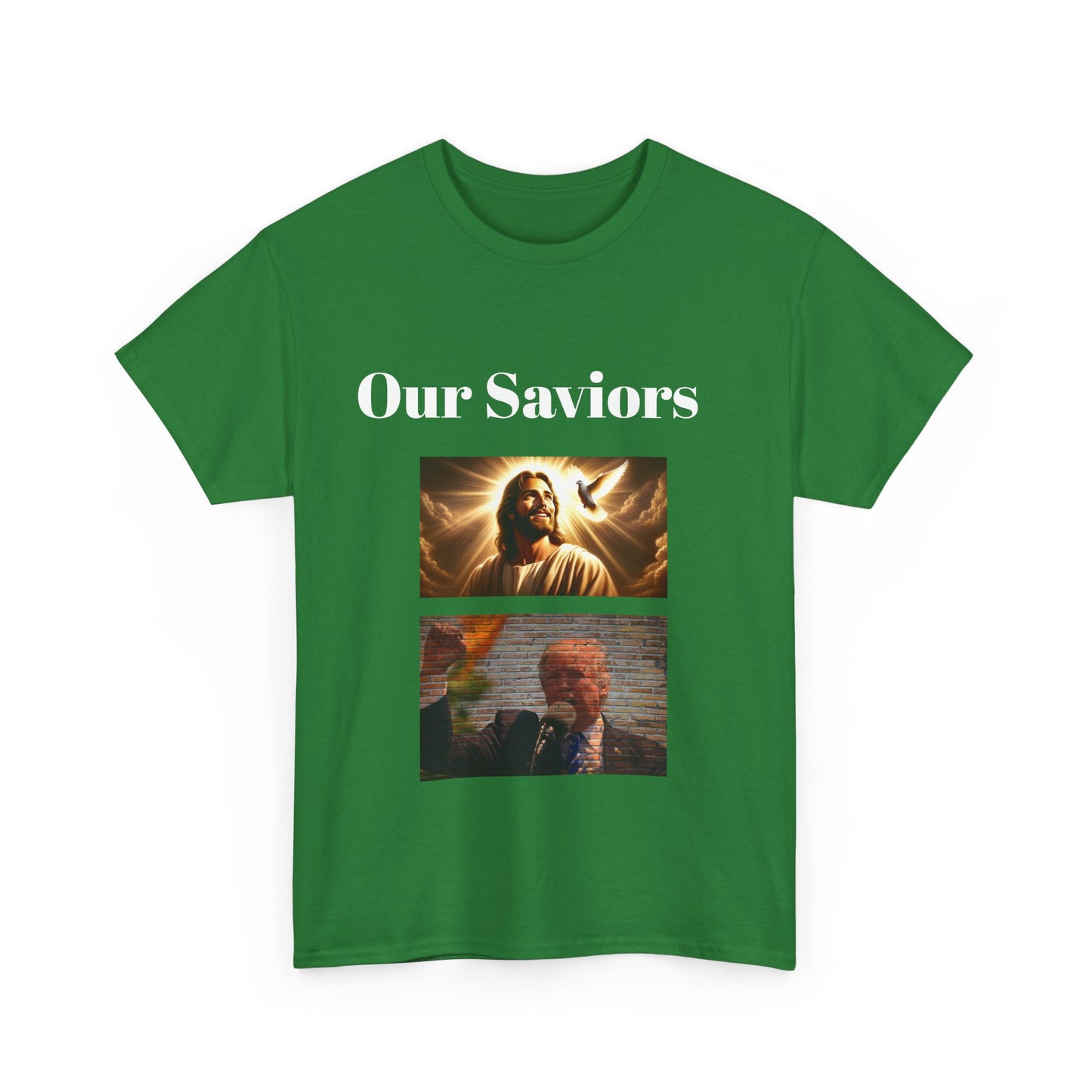Our Saviors Jesus & Trump BLESSED unisex heavy cotton tee