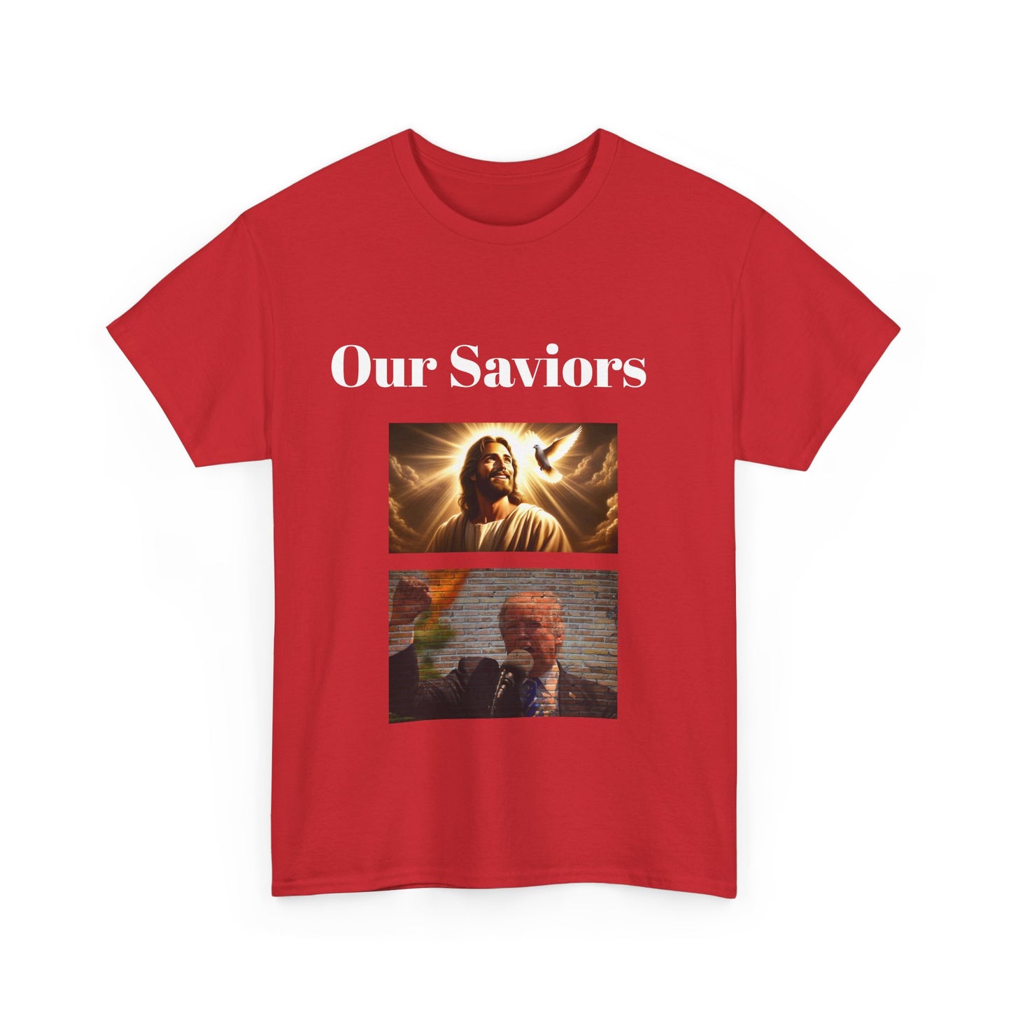 Our Saviors Jesus & Trump BLESSED unisex heavy cotton tee