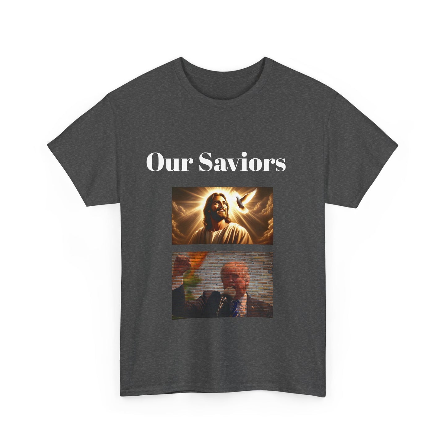 Our Saviors Jesus & Trump BLESSED unisex heavy cotton tee