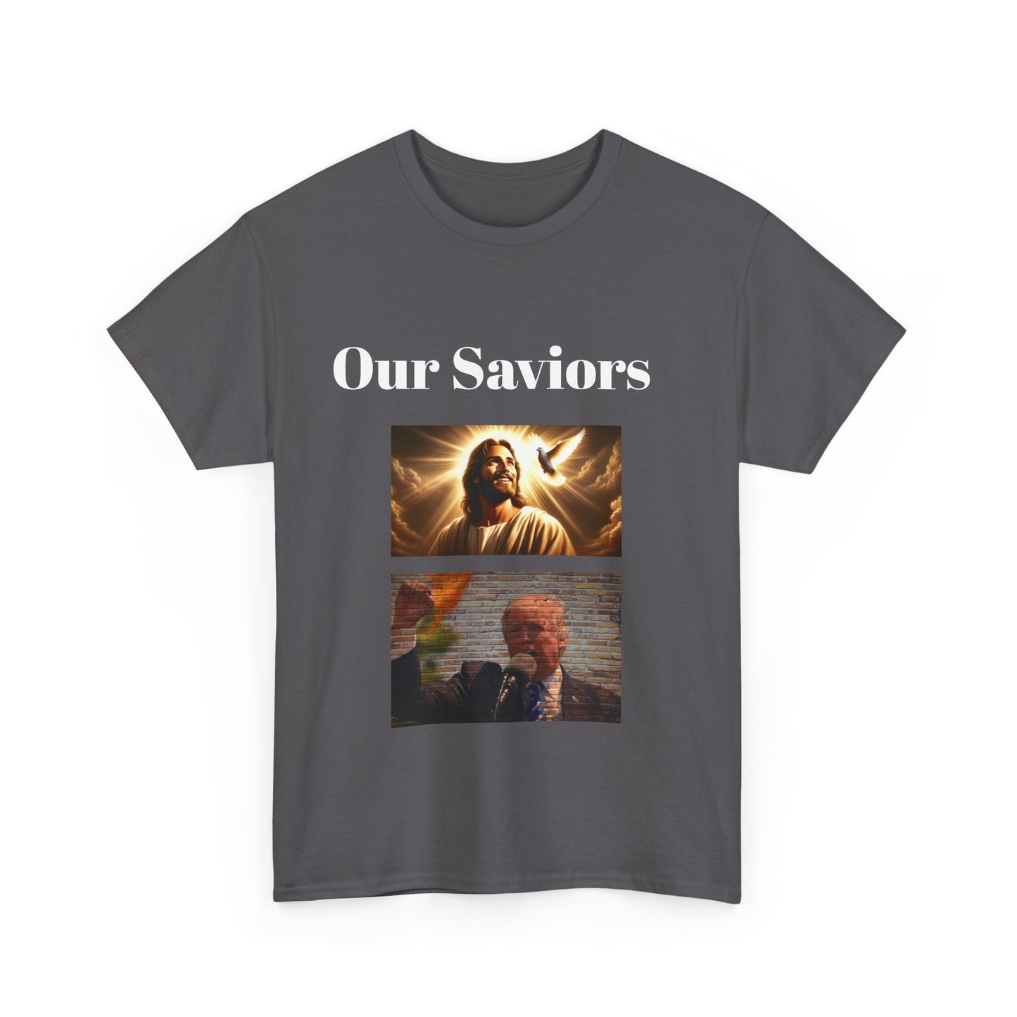 Our Saviors Jesus & Trump BLESSED unisex heavy cotton tee