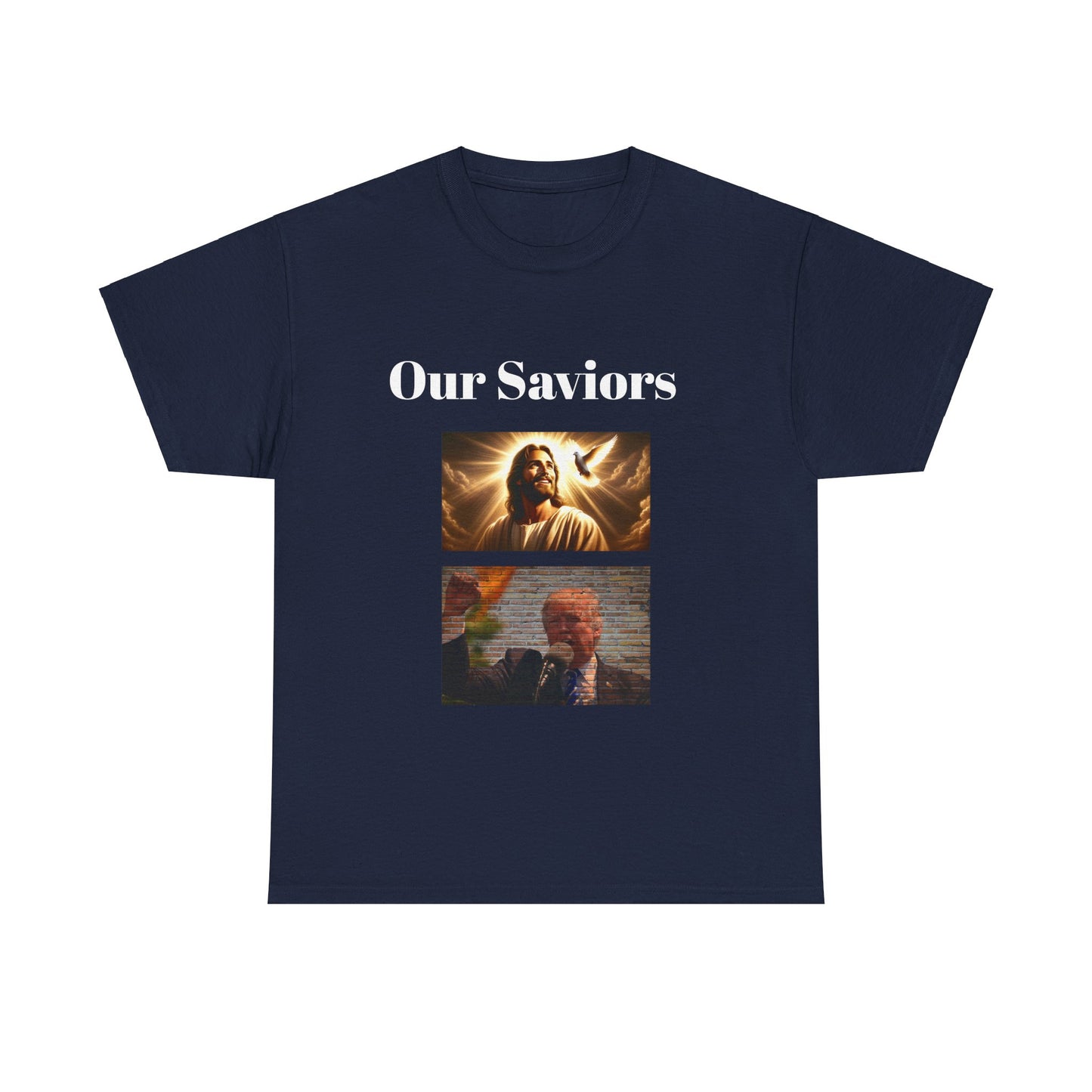 Our Saviors Jesus & Trump BLESSED unisex heavy cotton tee