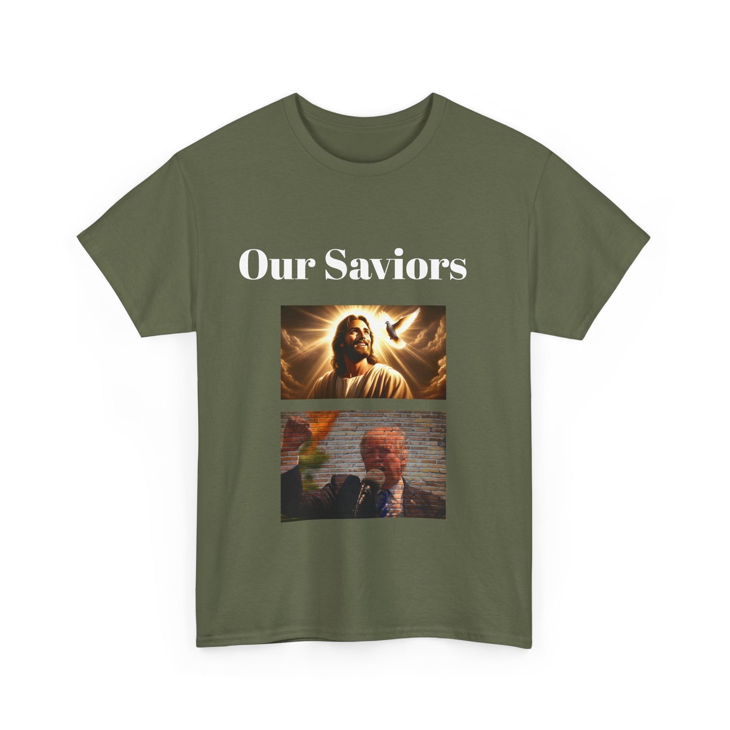Our Saviors Jesus & Trump BLESSED unisex heavy cotton tee