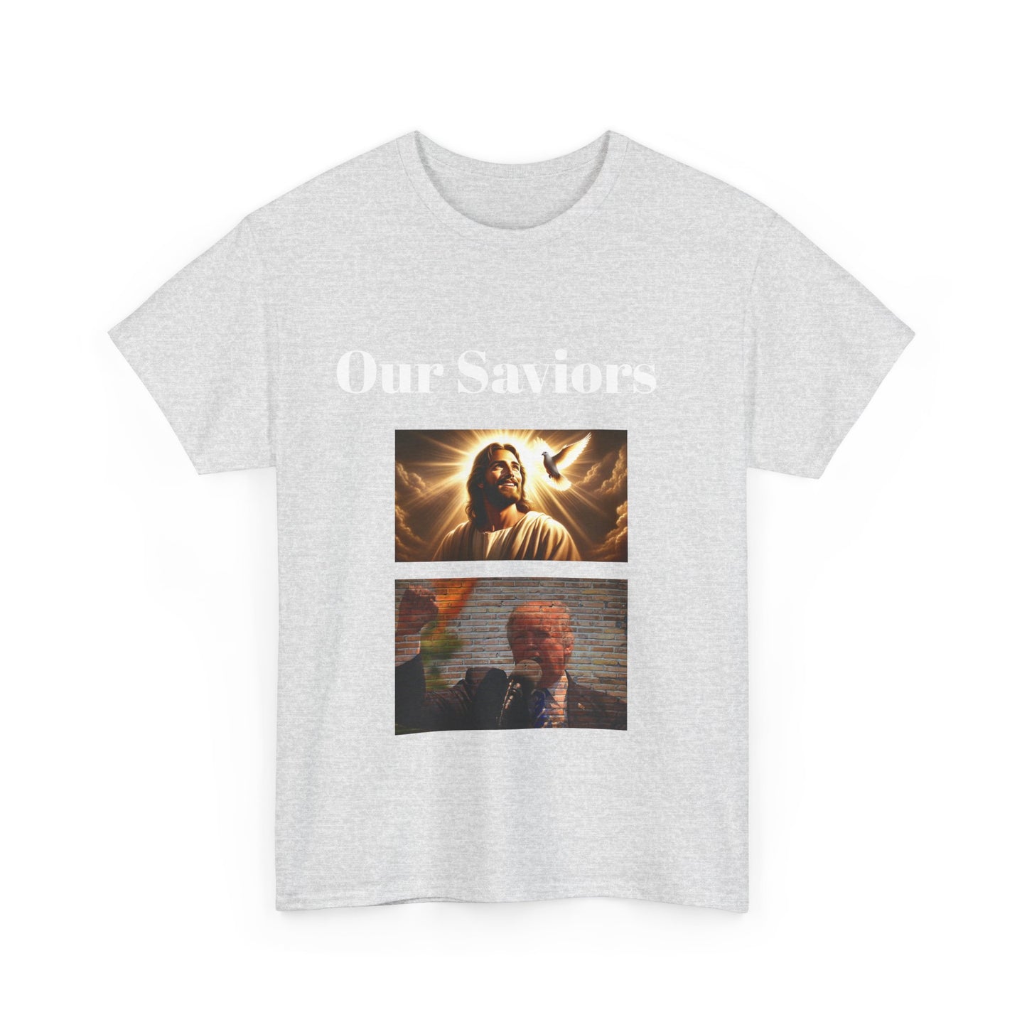 Our Saviors Jesus & Trump BLESSED unisex heavy cotton tee
