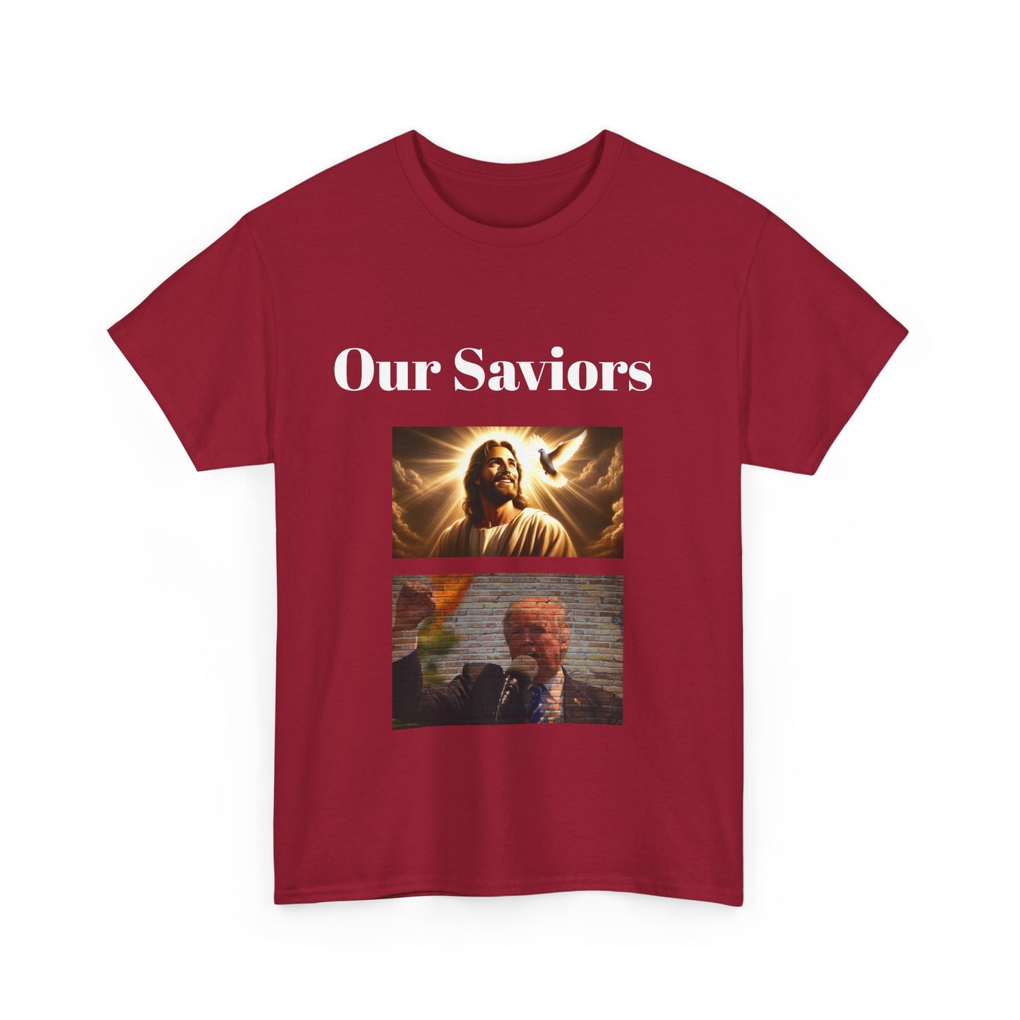 Our Saviors Jesus & Trump BLESSED unisex heavy cotton tee
