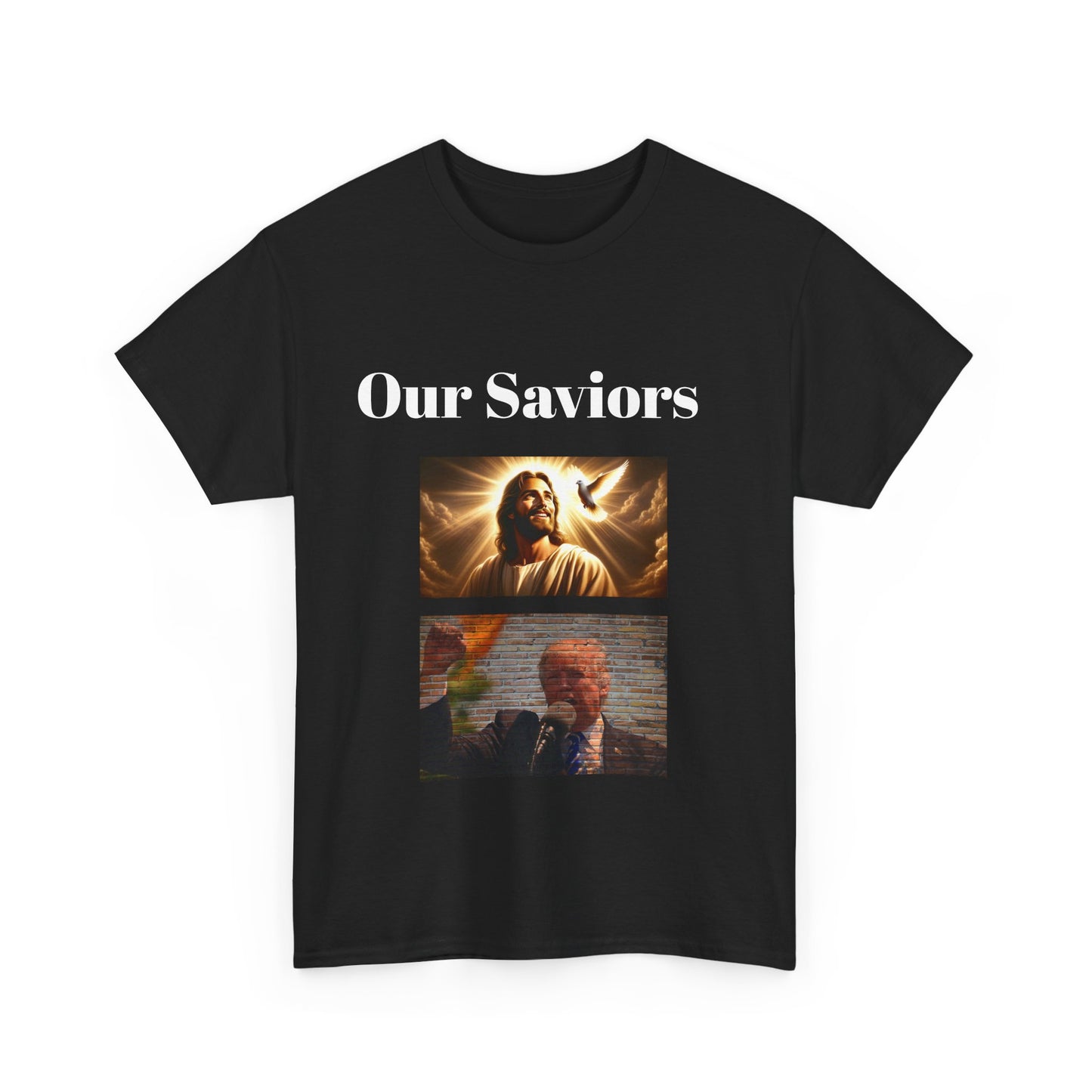 Our Saviors Jesus & Trump BLESSED unisex heavy cotton tee