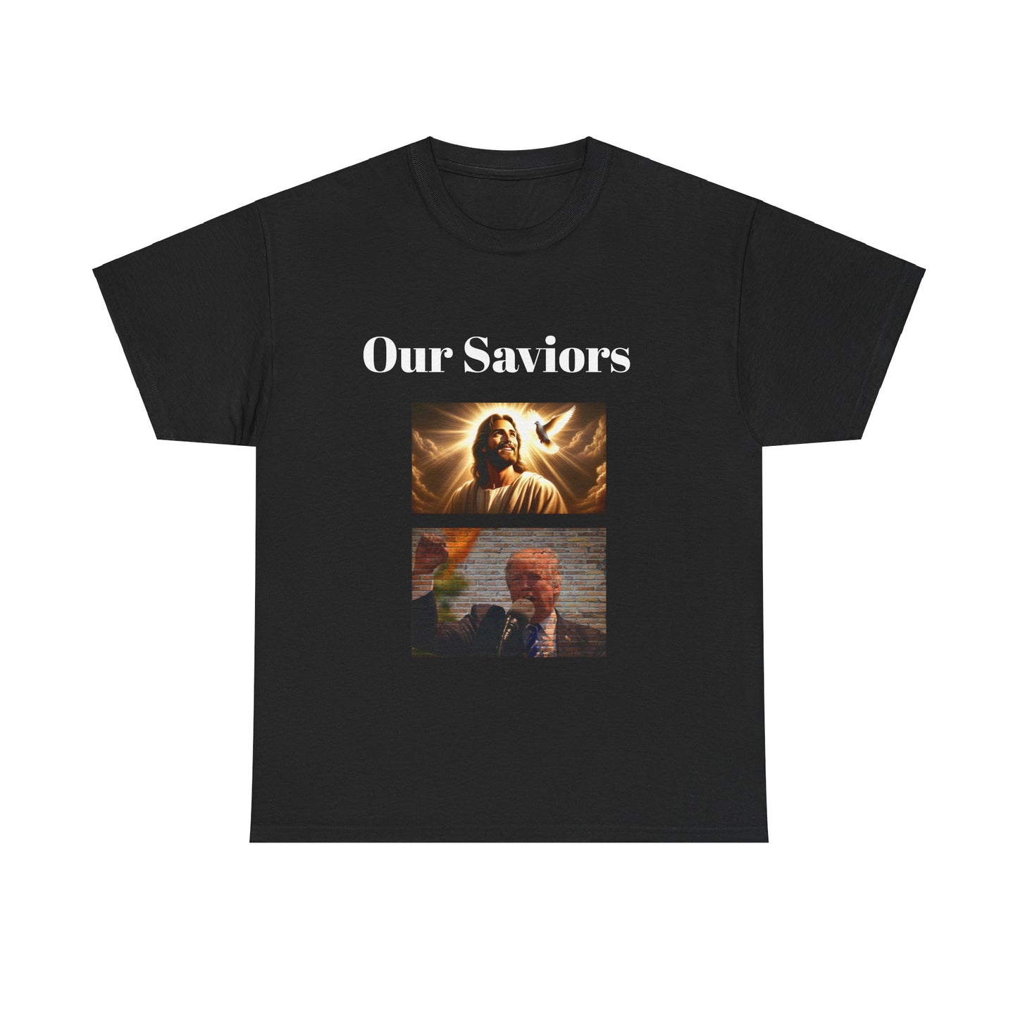 Our Saviors Jesus & Trump BLESSED unisex heavy cotton tee