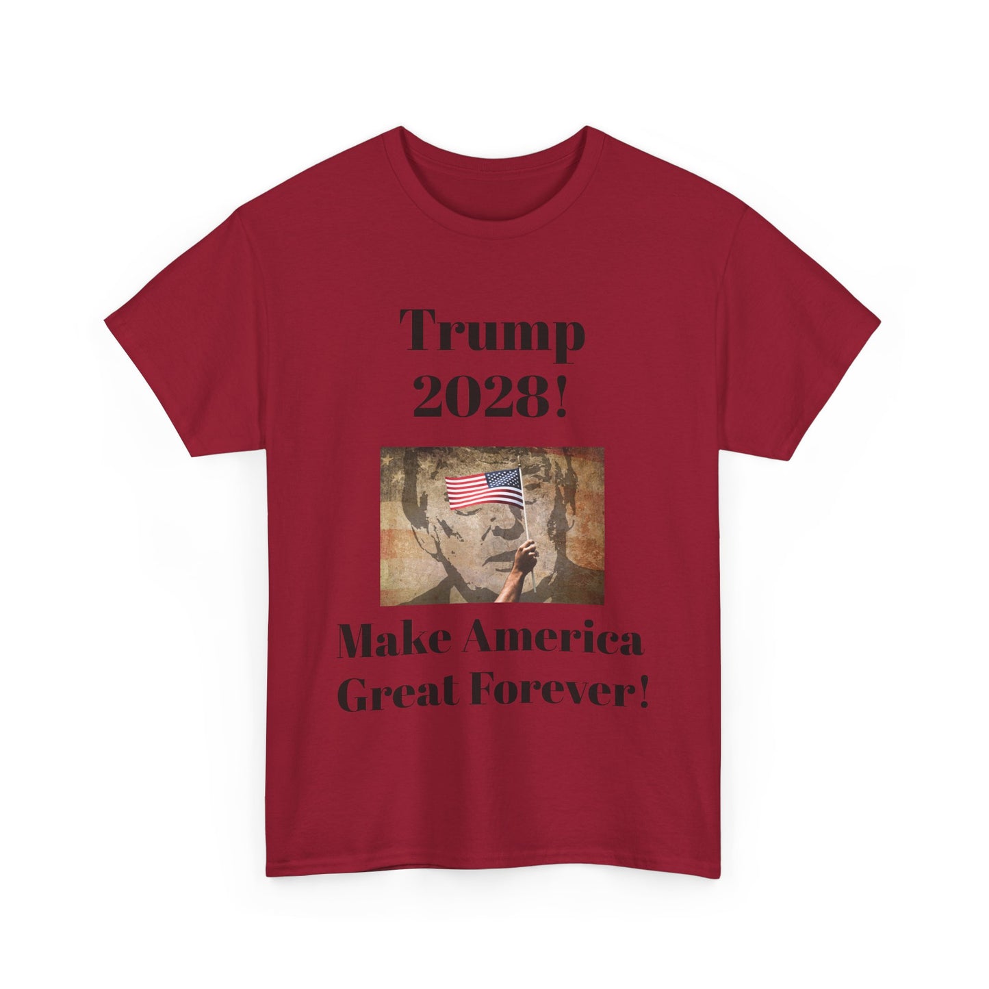 Trump 2028 Unisex Heavy Cotton Tee - Make America Great Forever!