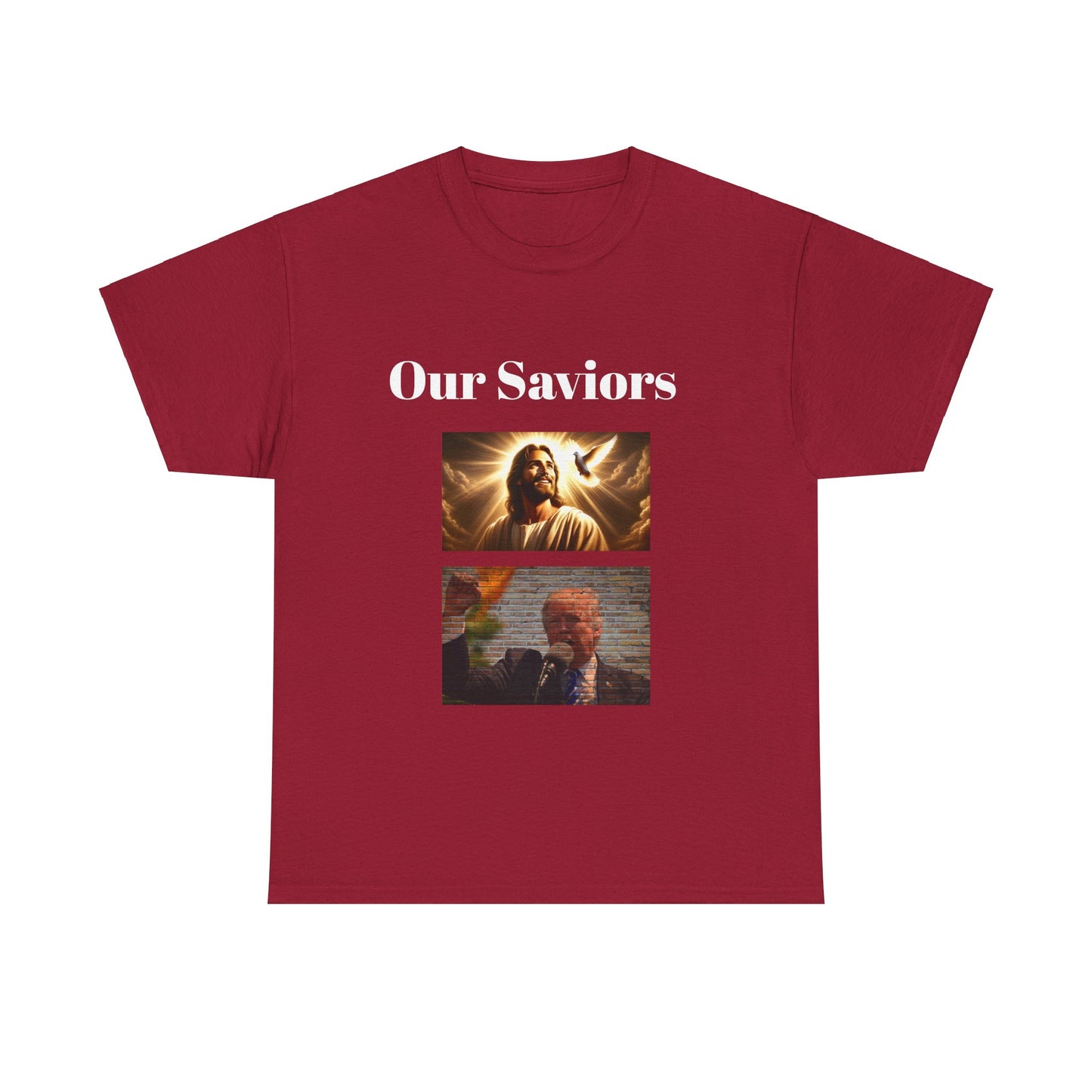 Our Saviors Jesus & Trump BLESSED unisex heavy cotton tee
