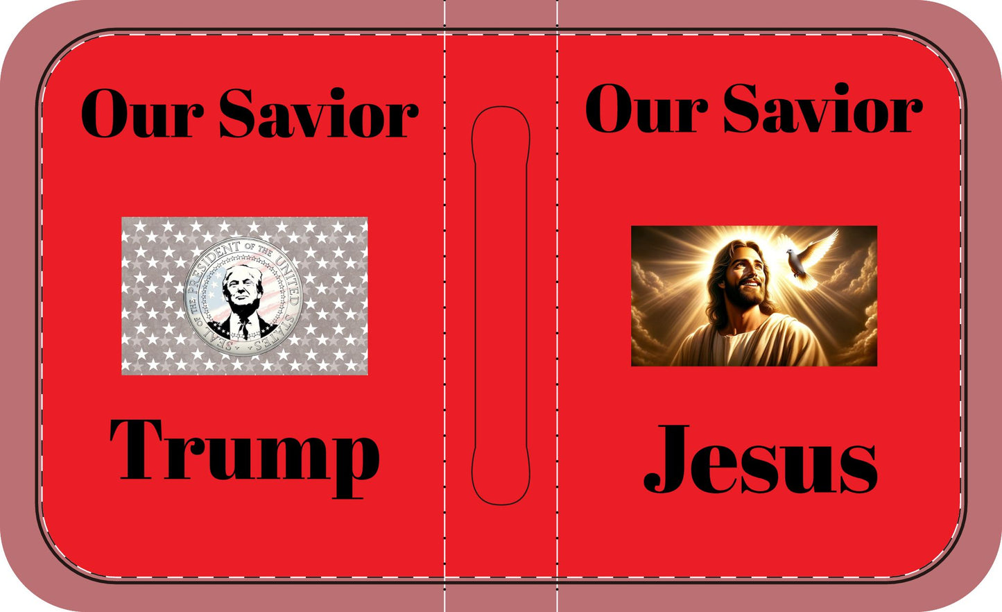 Our Saviors Jesus & Trump BLESSED Bible Cover